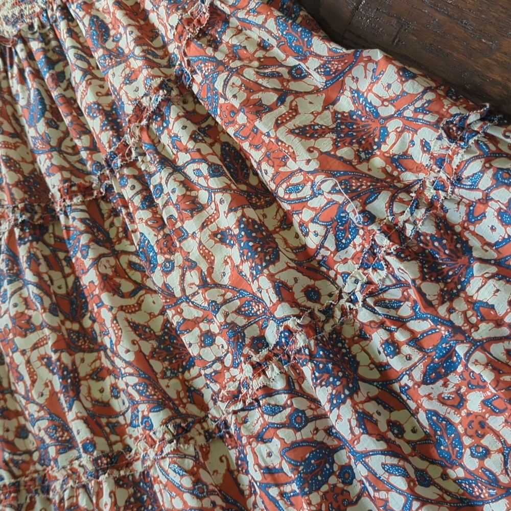 ANTHRO I NWT Smocked Tiered Boho Foral Mabel Maxi Dress by Love the Label, S - Picture 6 of 16